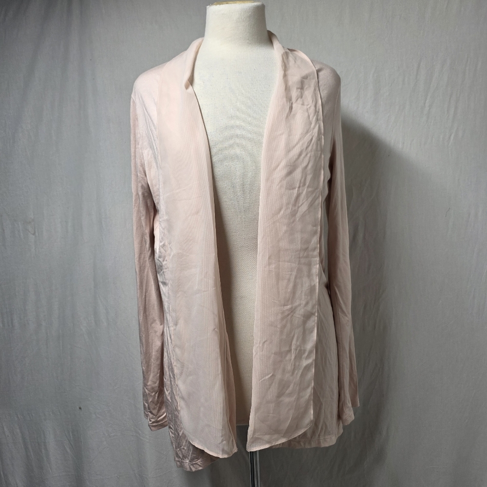 Ralph Lauren Soft Pink Open Front Cardigan Size Medium